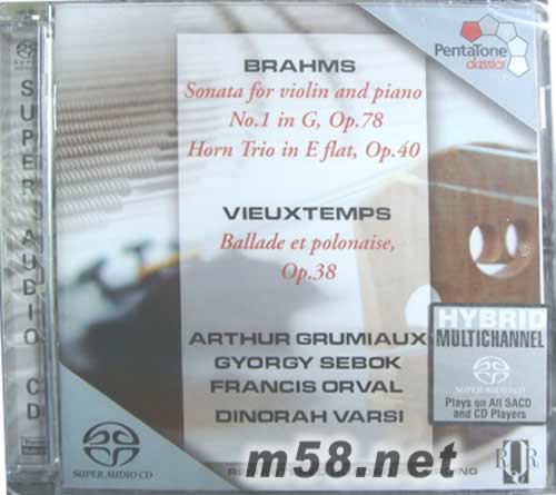 約翰內(nèi)斯.伯拉姆斯:第一號小提琴奏鳴曲和圓號三重奏 SACD專輯正面圖片