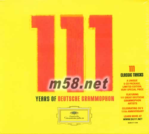 DG 111周年紀(jì)念 111 Classic Tracks 6CD 限量發(fā)行專輯正面圖片