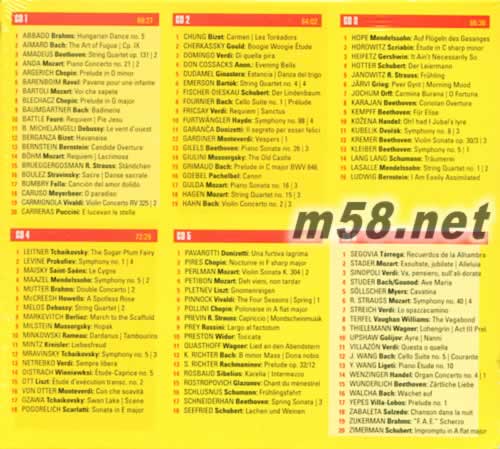 DG 111周年紀(jì)念 111 Classic Tracks 6CD 限量發(fā)行專輯背面圖片