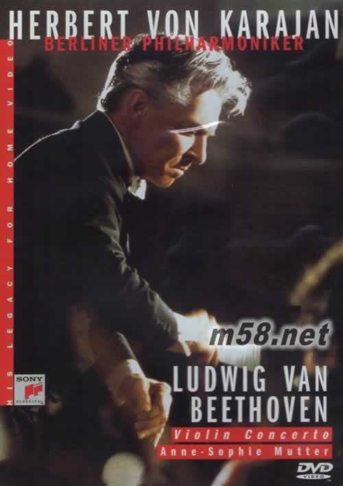 卡拉揚影音傳奇 貝多芬:小提琴協(xié)奏曲 慕特 DVD專輯正面圖片