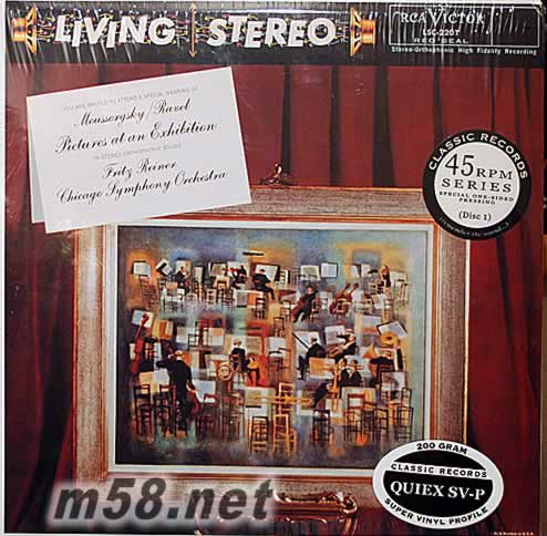 穆索爾斯基/拉威爾:畫展 200g 33RPM LP 黑膠專輯正面圖片