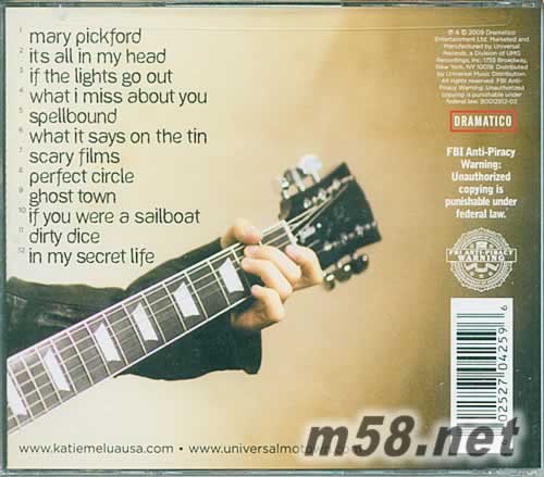 PICTURES 美版專輯背面圖片