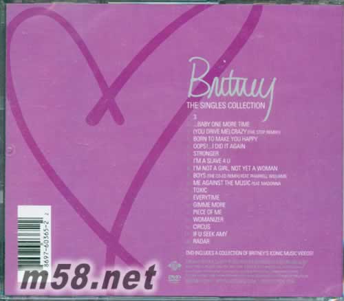 The Singles Collection CD+DVD+海報 香港版專輯背面圖片
