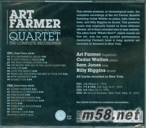Art Farmer THE COMPLETE RECORDIN NEW專輯背面圖片
