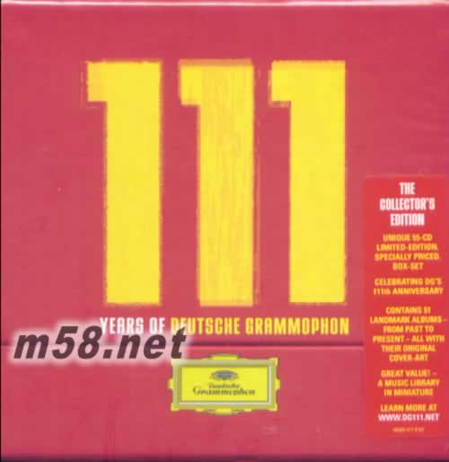 DG 111周年紀念 Years of Deutsche Grammophon 55CD大套裝專輯正面圖片