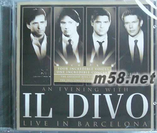An Evening With IL DIVO Live In Barcelona CD+DVD 香港版專輯正面圖片