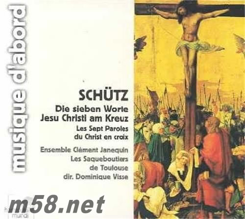 Schutz:The Seven Last Words of Christ on the Cross舒茨:十字架上耶穌的七個遺言專輯正面圖片