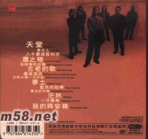 蒼狼樂隊專輯背面圖片