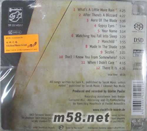 于陰暗中的創(chuàng)作MADE IN THE SHADE SACD專輯背面圖片