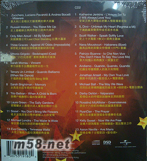 Arias ancora專輯背面圖片