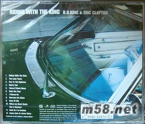 天王競飆 Riding with the King B B KING ERIC GLAPTON專輯背面圖片