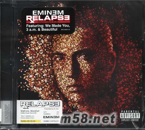 RELAPSE 美版專輯正面圖片