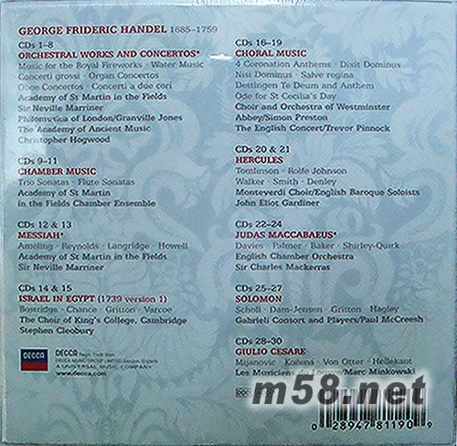 The Masterworks 杰作 30CD專輯背面圖片