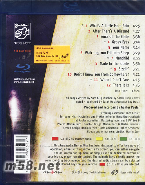 于陰暗中的創作MADE IN SHADE 藍光CD專輯背面圖片