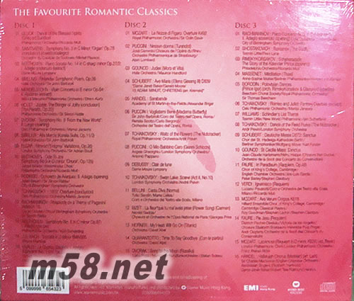 THE FAVOURITE ROMANTIC CLASSICS 最喜歡的浪漫經典專輯背面圖片