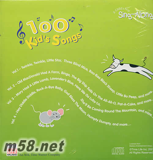 100 KID‘S SONGS專輯背面圖片