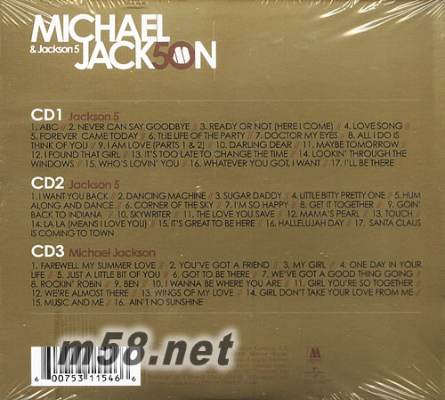 MICHAEL JACKSON&JACKSON5 永遠懷念麥克杰克遜巨星50年專輯背面圖片