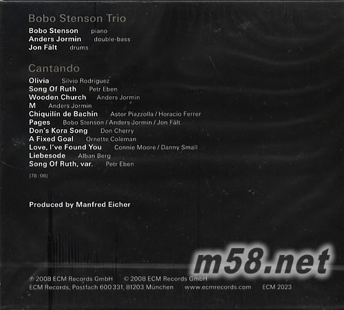 Cantando 德國版專輯背面圖片