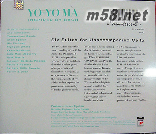 THE CELLO SUITES專輯背面圖片