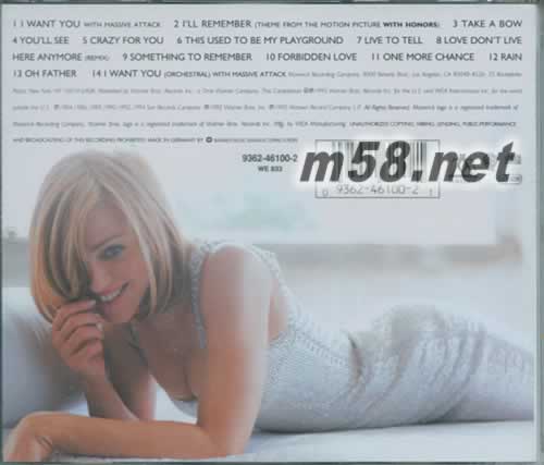 Something To Remember 美版專輯背面圖片