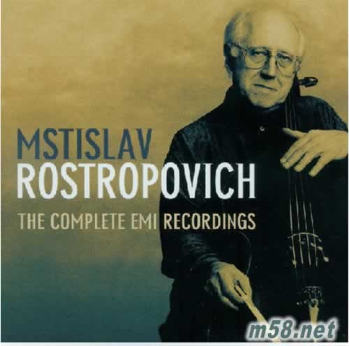 大提琴家羅斯托波維奇EMI錄音全紀(jì)錄Mstislav Rostropovich, Cello(26CD+2DVD)專輯正面圖片