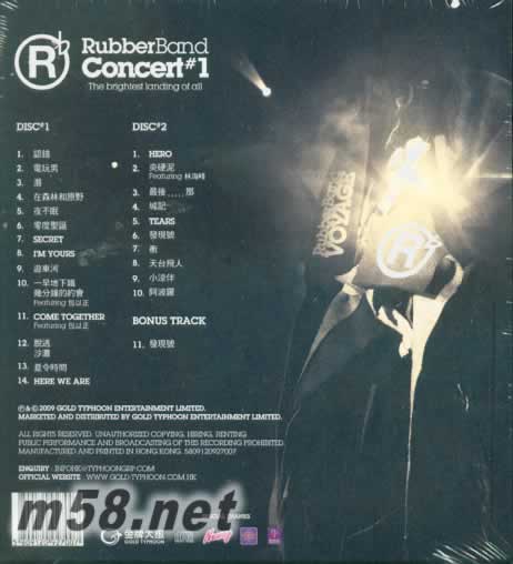 CONCERT#1 演唱會專輯背面圖片