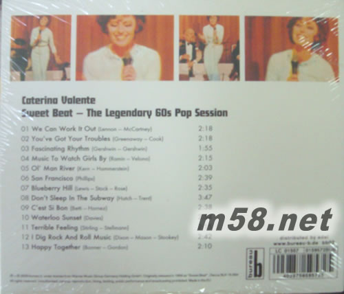 Sweet Beat 甜蜜節拍 傳奇的60分鐘流行歌曲現場演出The Legendary 60s Pop Session專輯背面圖片