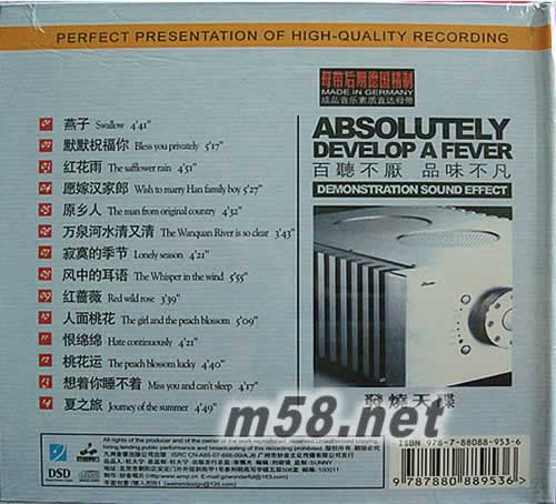 絕對發(fā)燒 玖9專輯背面圖片