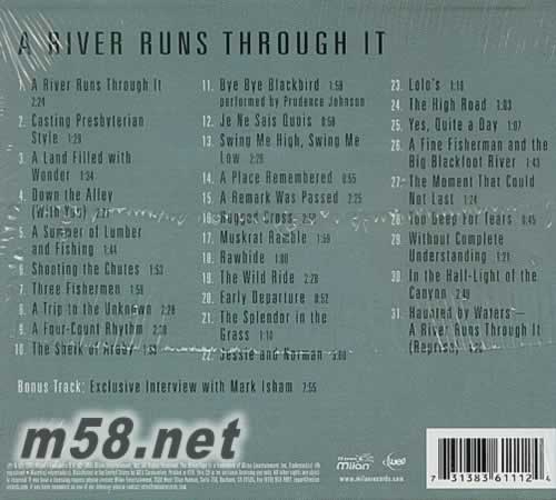 A River Runs Through It 大河戀曲電影原聲系列 美版專輯背面圖片