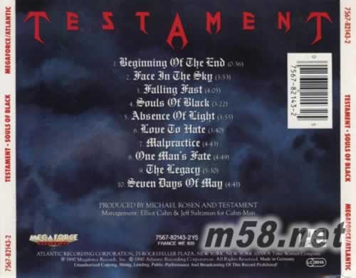 Souls Of Black 美版專輯背面圖片