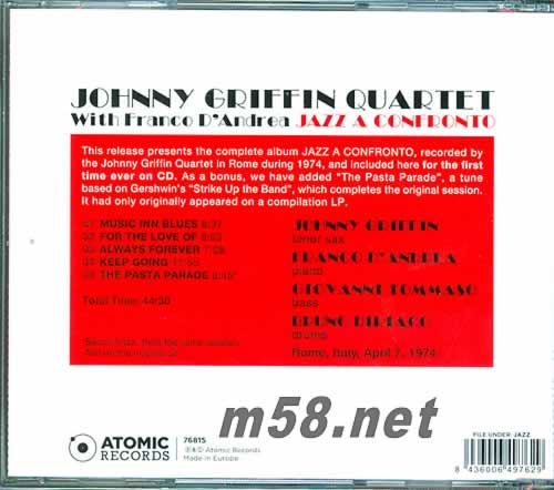 Jazz A Confronto--JOHNNY QUARTET GRIFFIN/ FRANCO D