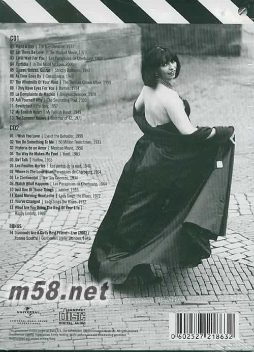 Songs from Movies and Musicals 光影留情專輯背面圖片