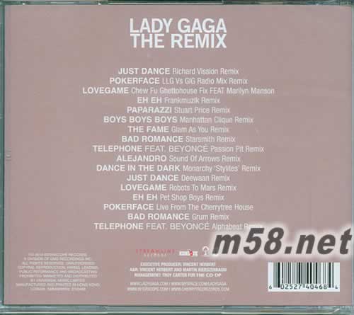 The Remix 香港版專輯背面圖片