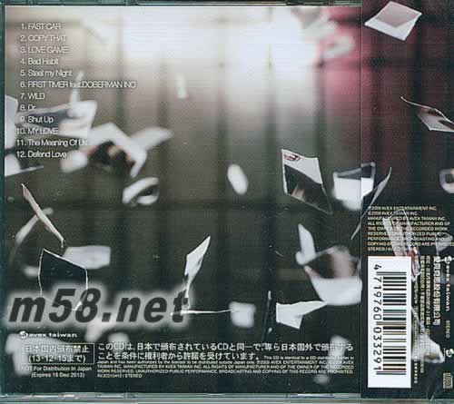 Past < Future 過去 < 未來專輯背面圖片