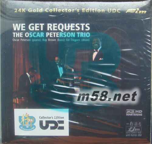 大牛筋 奧斯卡 彼得森三重奏 應邀出演 We Get Requests The Oscar Peterson Trio K2HD 24K GOLD御碟專輯正面圖片