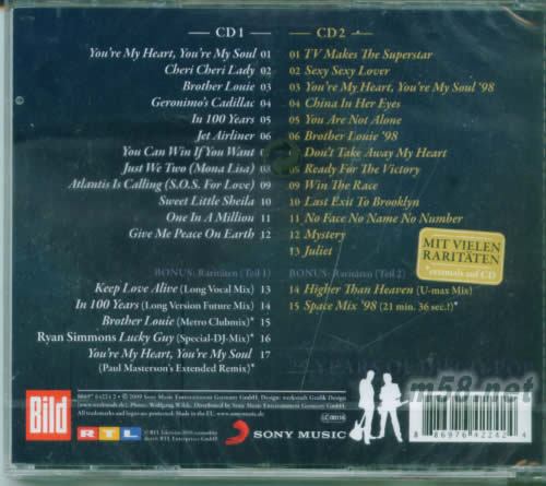 迪斯可年代-冠軍單曲精選25 Years Of Disco-Pop 歐州版專輯背面圖片