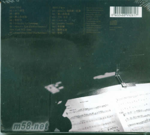 Private Corner 迷你音樂會CD專輯背面圖片