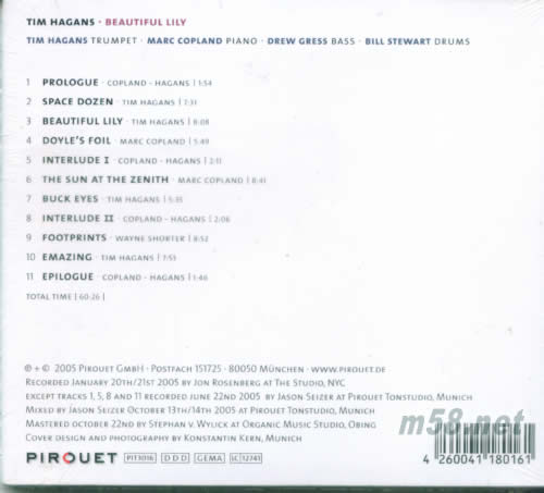 Beautiful Lily專輯背面圖片