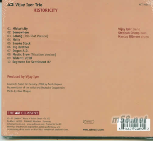 Historicity專輯背面圖片