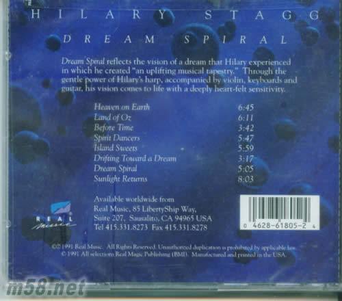 夢(mèng)幻螺旋 (豎琴魔工)HILARY STAGG DREAM SPIRAL 新世紀(jì)純音樂專輯背面圖片
