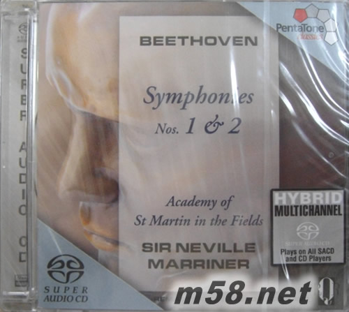 貝多芬第1和2號交響曲SACD專輯正面圖片