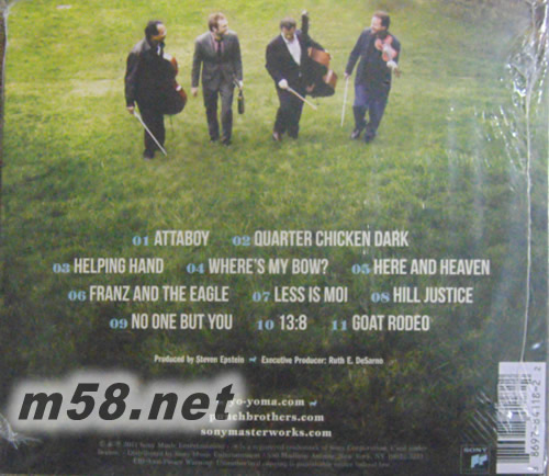 The Goat Rodeo Sessions 圈羊四重奏(大提琴、曼陀林、小提琴)專輯背面圖片