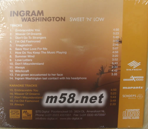 SWEET ‘N’LOW 華盛頓專輯背面圖片