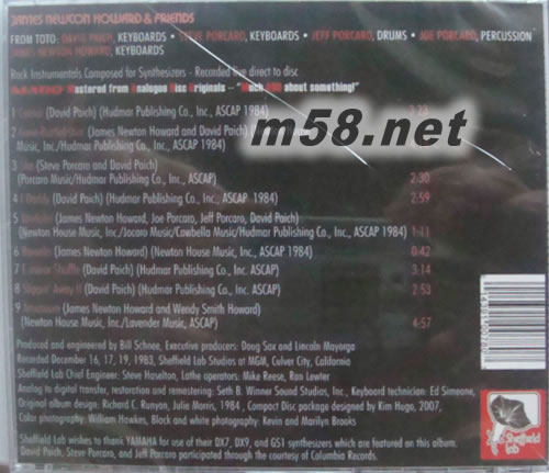 多手仔 JAMES NEWCON HOWARD&FRIENDS(銀碟版)專輯背面圖片