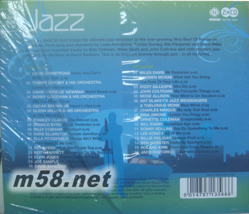 爵士巨星精華 JAZZ(藍綠封面)專輯背面圖片
