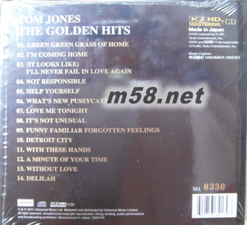 The Golden Hits (環球K2HD系列)專輯背面圖片