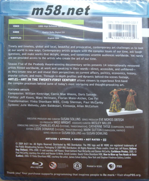 Art: 21: Art in the Twenty-First Century - Season 5 藍光DVD專輯背面圖片