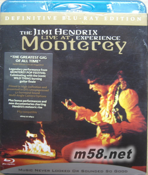 The Jimi Hendrix Experience: Live at Monterey 藍光DVD專輯正面圖片