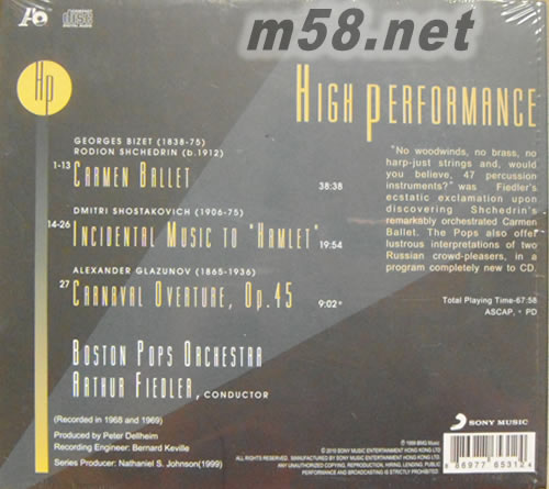 HIGH PERFORMANCE AQCD專輯背面圖片