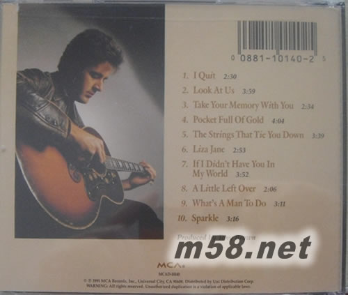 Pocket Full of Gold(美版)專輯背面圖片